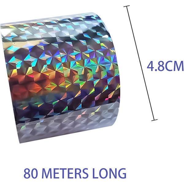 Fuli laser fågelavvisande band - bredd 4,8 cm * längd 80 m laserblommig