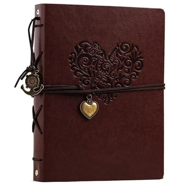 Fotoalbum Vintage Läder Scrapbook Bröllopsdagspresent