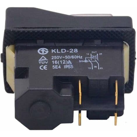 Waterproof Electromagnetic Push Button Switch - 16A for Motors up to 2 HP - Connection with Insulated Terminals - For Woodworking Machines