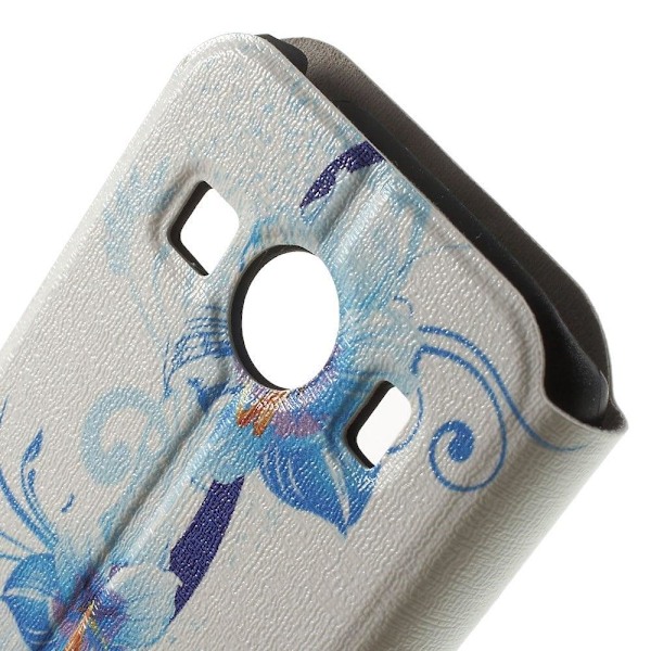 Moberg View Fodral till Samsung Galaxy Ace 4 - Blå Blommor Blå