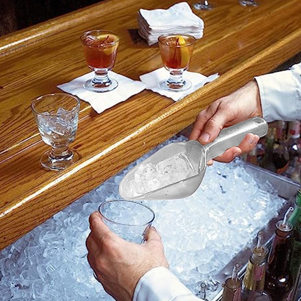 Gummiskop i plast för is, transparent, diskmaskinssäker köksskop Bar/ishink/kök/popcorn
