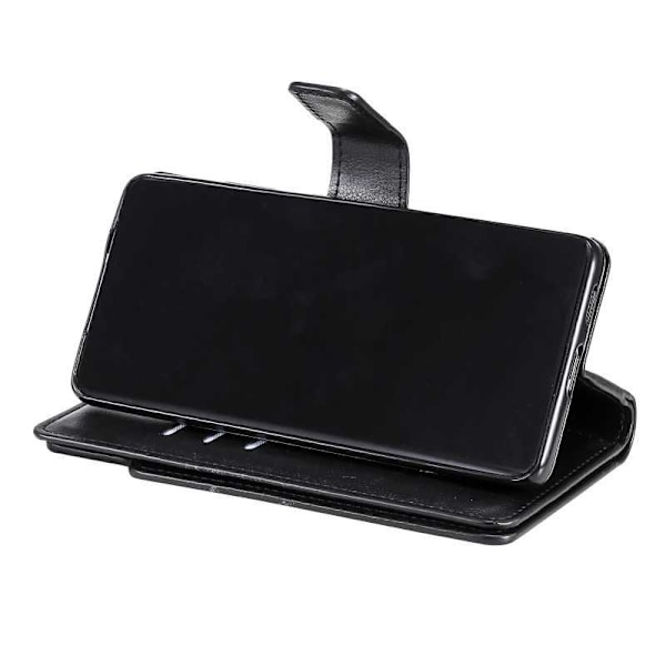 Samsung S22 Ultra Praktisk Plånboksfodral med 12-Fack Array V4 Svart