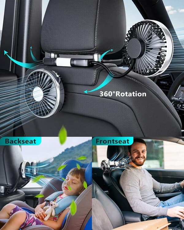 Bilventilator - Bilventilator Køling - Sort