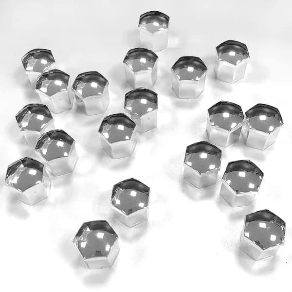 Hjulmutterdeksler/hjulbolthetter, 20-pakning, 19 mm