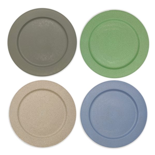 4 st 25 cm stora plasttallrikar, diskmaskinssäkra, återanvändbara lätta middagstallrikar, mikrovågsugnssäkra