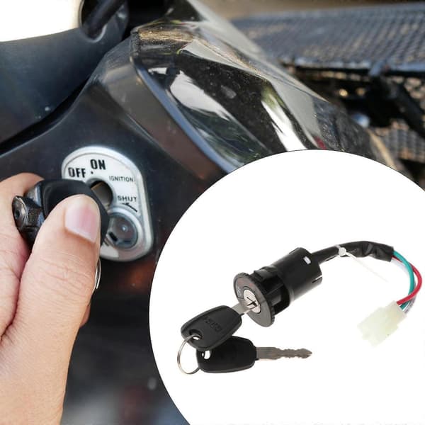 Tändningslåscylinder Låsslitstyrka Multifunktionell Bärbar Ström 3 cable