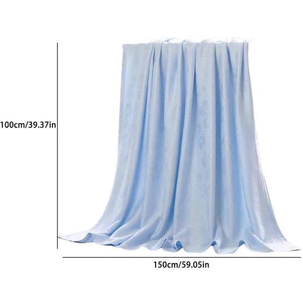Gyedtr Køletæppe Queen Size, Køletæppe til Nattesved, Blødt og Åndbart Køletæppe til Varme Sovende Blue3