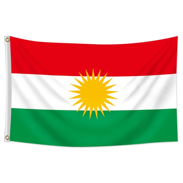 Kurdisk Flagga 150×90 cm – Perfekt för Demonstrationer & Evenemang