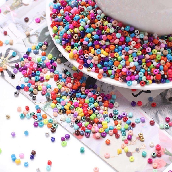 Seed beads - 2mm - 3000st - Färgglada MultiColor 3000st MultiColor 3000st