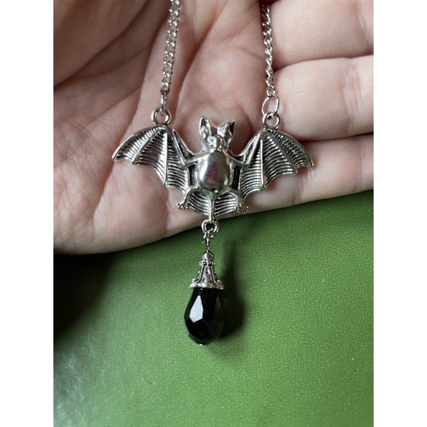 Choker Fladdermus Bat Halloween Svart Fladdermus Goth Halsband Svart