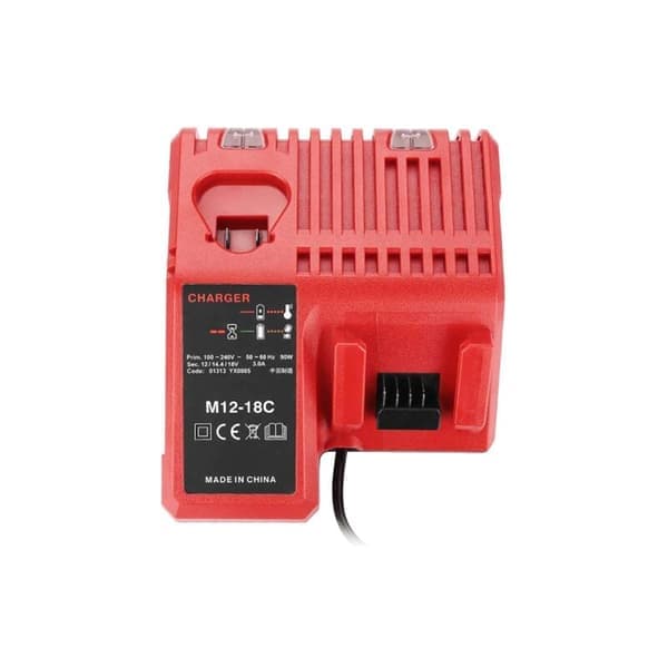 For Milwaukee M12-18FC hurtiglader kombinert lading av litiumbatteri