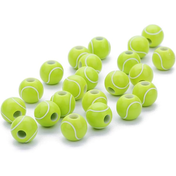 100 st 11 mm ponnypärlor, tennisbollsformade pärlor för armband, pärlor för smyckestillverkning, halsband, örhängen och nyckelringar
