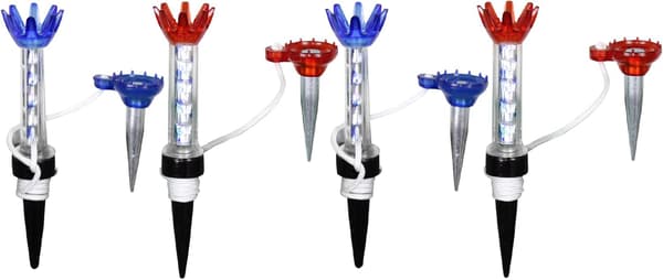 Lågfriktions återanvändbar golfmagnetpeg, 3 tum (80 mm), 4-pack, blå, röd