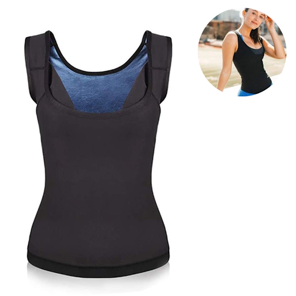 Träningslinne Slimming Vest Sport Svettande Väst Belagd Toppar Bastu Svettande Yoga Fitnesskläder