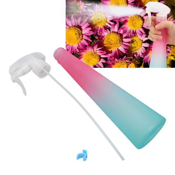 Kontinuerlig sprayflaska konform fin dimspray sprayflaska för hårstyling växter 350 ml
