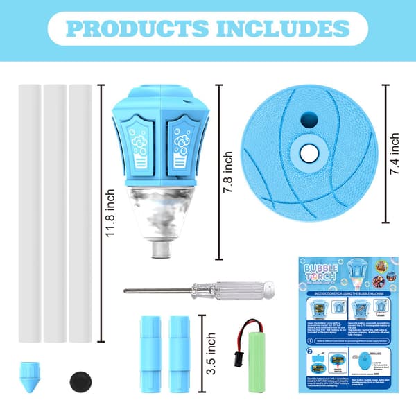 Bubble Machine Automatic Height 47 Inch Vertical Bubble Machine for Outdoor Parties Battery Operated Bubble Machine with Lights Bubble Blower Machine