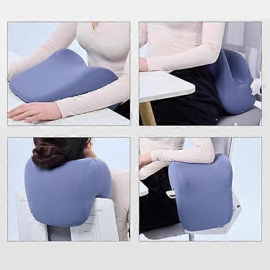 Office Chair Headrest Pillow Head Neck Shoulder Support Ergonomic Neck Pain Relief Memory blue