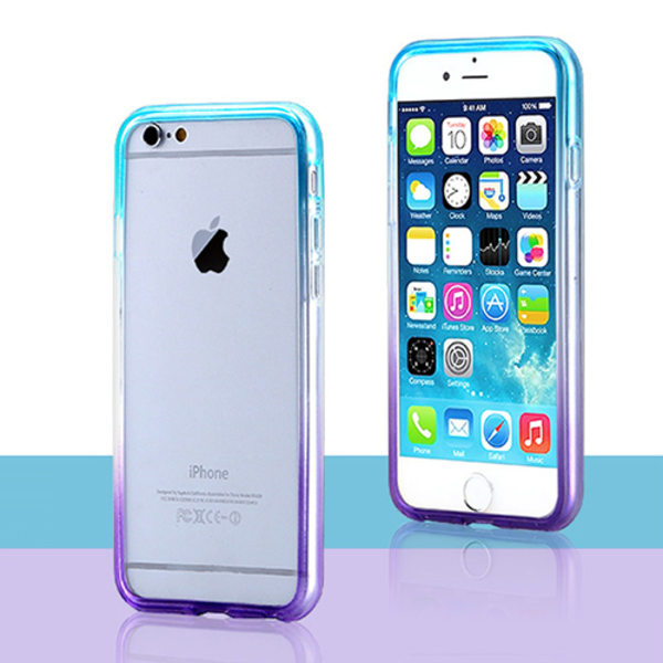 Gradient färgade Bumper till iPhone 6/6S - Olika färger MultiColor Blå/Gul MultiColor Blå/Gul