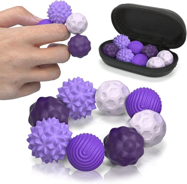 Magnetiska sensoriska bollar för vuxna och tonåringar Twitter Leksaker 8-pack sensoriskt tilltalande stresslindrande bollar med silikonskal.