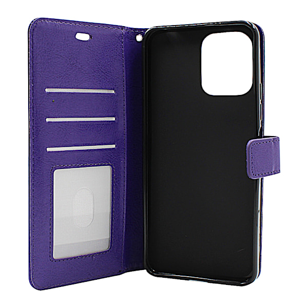 Crazy Horse Wallet Xiaomi Redmi 12 5G Grön Lila