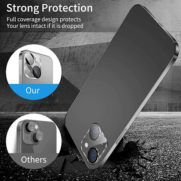 iPhone 15 / iPhone 15 Plus Kamera Linsskydd Transparent