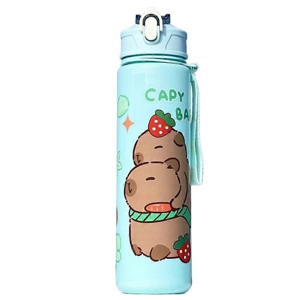 800 ml tecknad Capybara vattenflaska plast vattenkopp bärbar stor kapacitet Green B