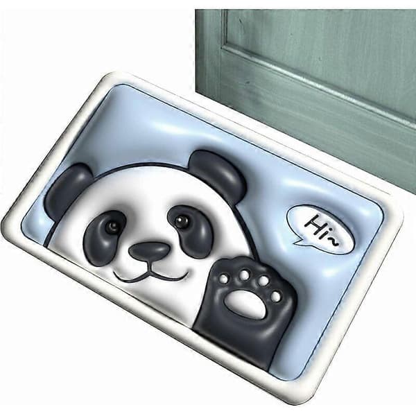 -Panda Superabsorberende Gulvmåtte, Skridsikker Badeværelsesmåtte, Absorberende Memory Foam Badeværelsesmåtte, Hurtigtørrende Blød Badeværelsesmåtte