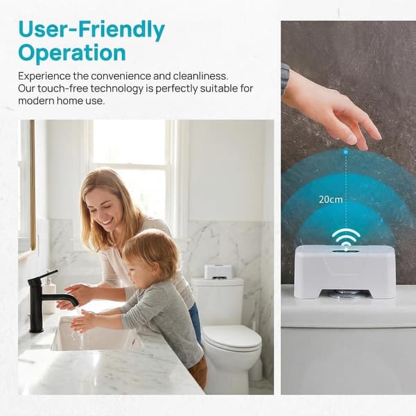 Automatisk toiletskyl, berøringsfri håndfri toiletskyl, infrarød sensor toiletskylsæt, toiletskyl - bekvemmelighed lige ved hånden