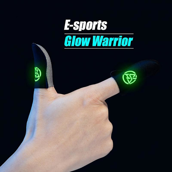 Svettsäker För Mobile Gaming Finger Spjälsängar Tumärm Handske Luminous For Pubg Finger