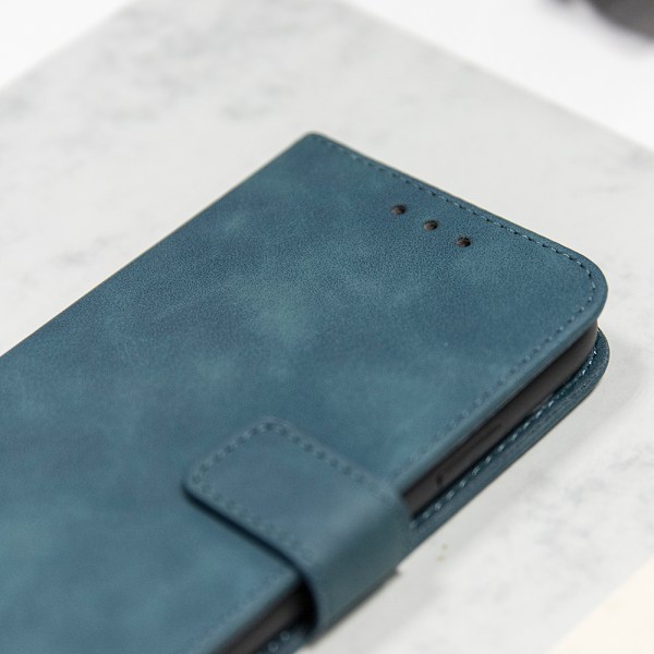 Smart Velvet-fodral för iPhone 14 6,1" blågrön blå
