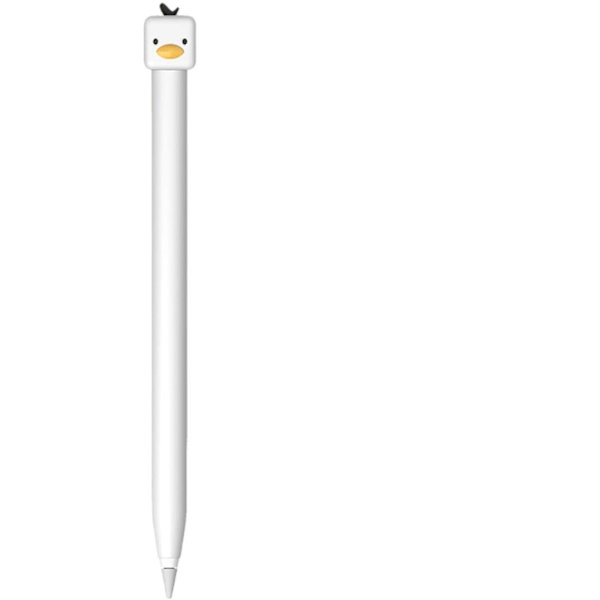 Fodral för Apple Pencil 1:a generationen iPencil Fodral Mjukt Silikonfodral Söt Anka Design Hållare Skyddande Överdrag Tillbehör Kompatibel med iPad