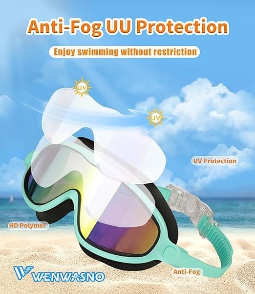 Simglasögon 2-pack Anti-Fog UV-skydd Poolvatten Barn Simglasögon för 3-15 år