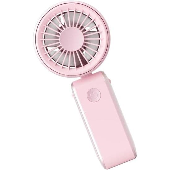 Mini bærbar ventilator - Sommerens nødvendighed - Sammenfoldelig, let, nem at bære - Udendørs/Hjemmebrug - Rosa