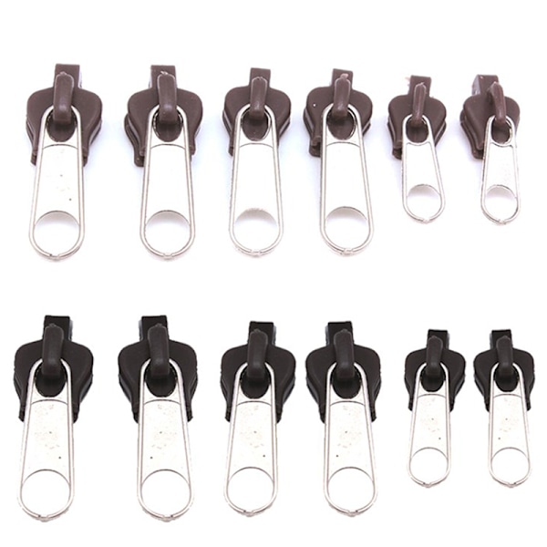 12st 3 storlekar Universal Instant Fix Zipper Repair Kit Replaceme Silver onesize Silver onesize