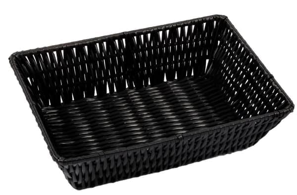 Brødkurv Kurv sort flet 19x26 cm Sort