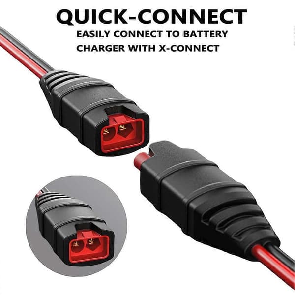 2-pakning GC002 X-Connect for NOCO batterilader-tilbehør, M6 XL ringterminal, smart batteri vedlikeholdsladerkabel