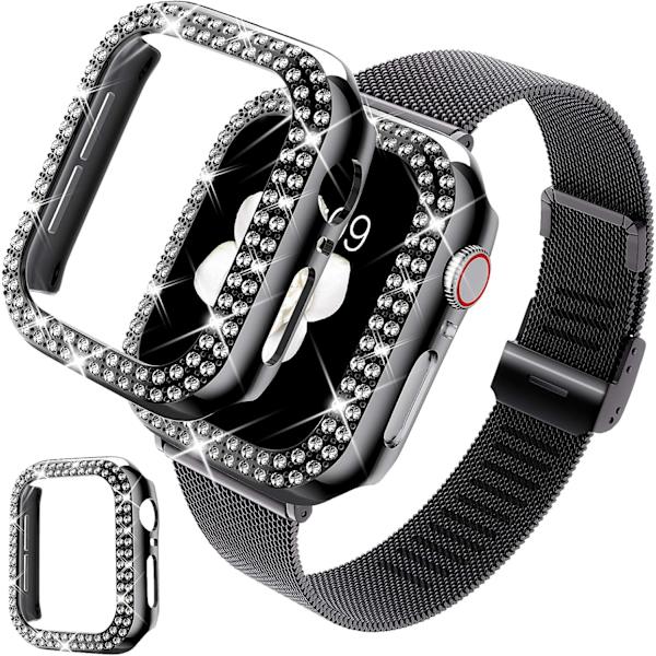Metall armband kompatibel med Apple Watch armband 38 mm 40 mm 42 mm 44 mm, rostfritt stål ersättnings klockarmband med magnet kompatibel med