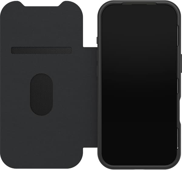 Magnetic Case for iPhone 17 Pro, Otterbox React Folio with Card Slot, Military Tested, Shockproof and Drop Protection - Transparent/Blue iPhone 17 Pro