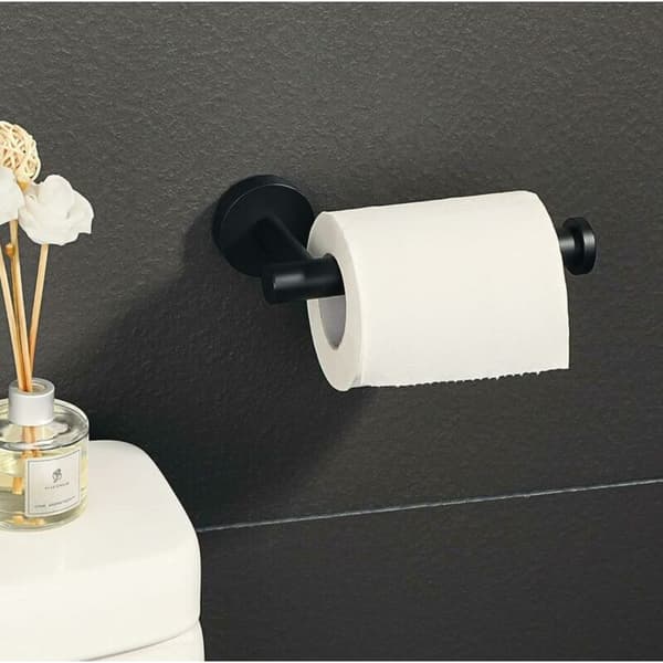 304 rustfrit stål mat toiletpapirholder, toiletpapirholder HAS halvåben - sort