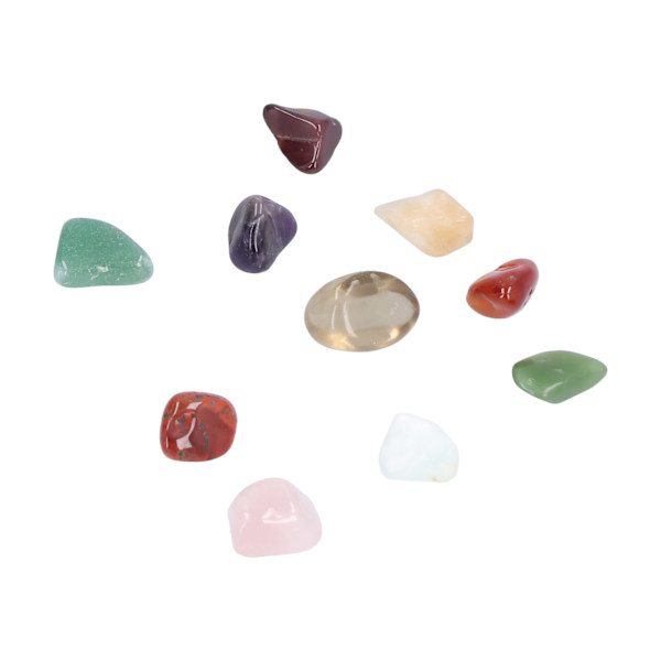 20 sorters kristall ädelstenar prydnad färgglad meditation Feng Shui dekoration för barn lärare