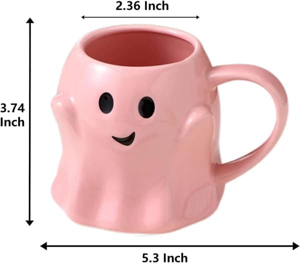 14OZ Ceramic Water Mug Creative Coffee Mug New Ghost Mug Cute 3D Ceramic Coffee Mug