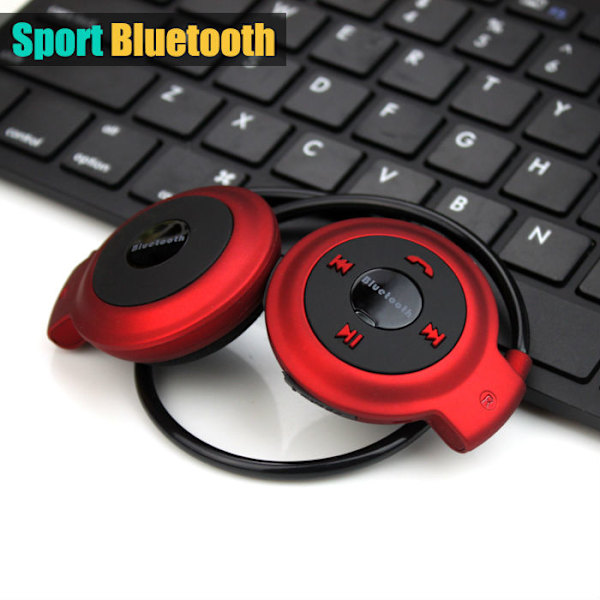MP3-spelare Bluetooth-hörlurar, Trådlösa Sportheadset MP3-spelare med FM-radio, Stereo-hörlurar TF-kort MP3 Max till 32 GB blue blue