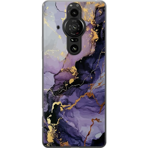 Sony Xperia Pro-I Genomskinligt Skal Lila Marmor