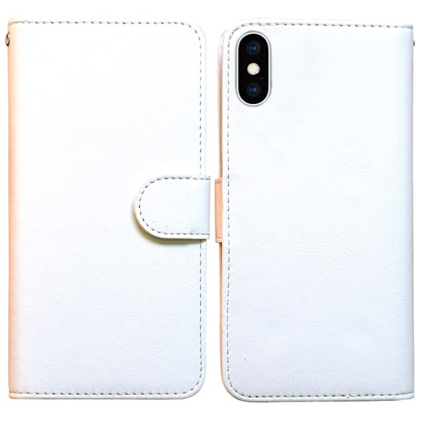 iPhone X/Xs - Plånboksfodral / Skydd Vit Vit