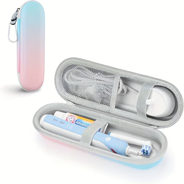 Portable Travel Storage Box for Electric Toothbrush Compatible with EBU - EVA Shockproof and Waterproof PU Coating Protective Case with Large Capacity