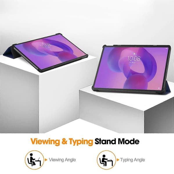 Etui til Lenovo Idea Tab Pro Anti-Drop Læderstativ Tablet Beskyttelse - Grå Multifarve Multifarve Multicolor Dark Blue
