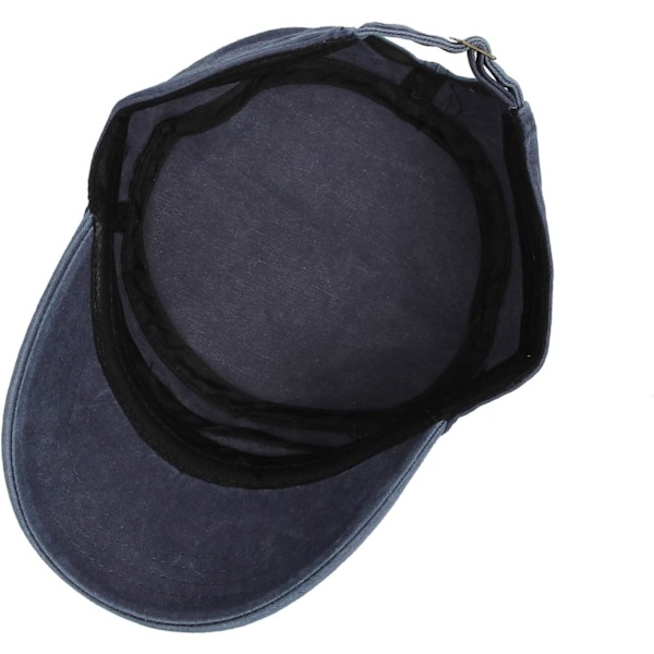Herr Bomull Flat Top Army Cap Unisex Militär Cap Vintage Peaked Cap Baseball Cap Sommar Enkla Färger Justerbar