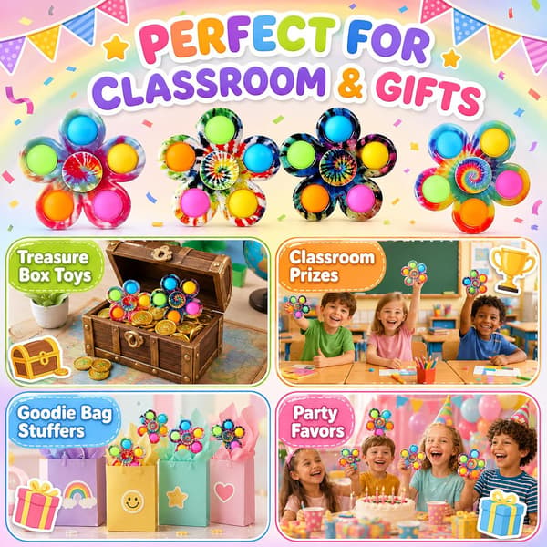 Fidget spinners (4-pak), stresslindrende legetøj til børn, legetøj der lindrer angst og stress (egnet til børn med ADHD og autisme).