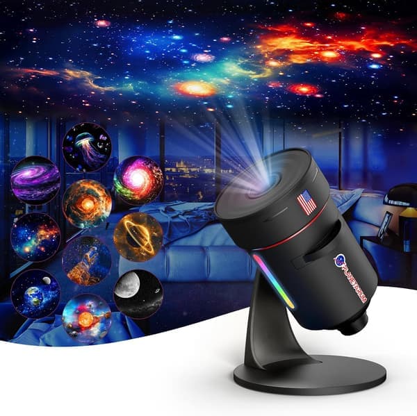 2026 Upgraded Star Projector, Planetarium Galaxy Projector for Bedroom Ceiling, Starry Sky Night Light 360 Rotating Nebula with Adjustable Knob and Ti