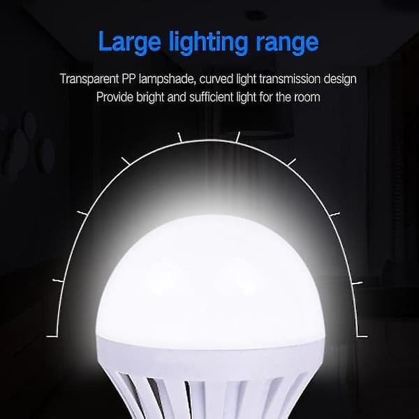 Genopladelig LED-pære E27 Nødlampe LED-pære E27 Bordlampe Hjemmebelysning